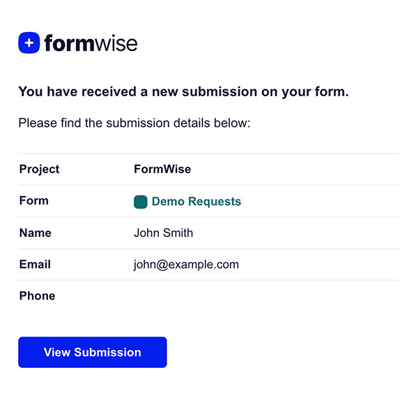FormWise Email Notification